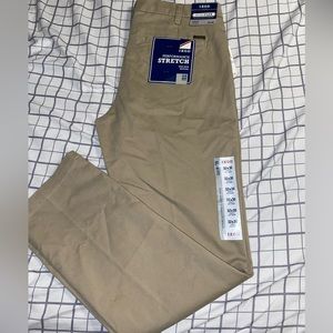 IZOD khaki sportflex pants - slim fit flat front - 32x30